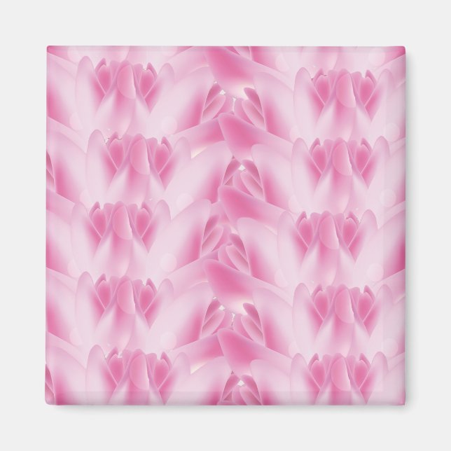 löv Mönster, rosa Magnet (Framsidan)