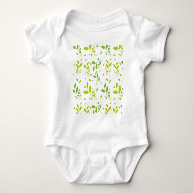 löv mönster t shirt (Framsida)