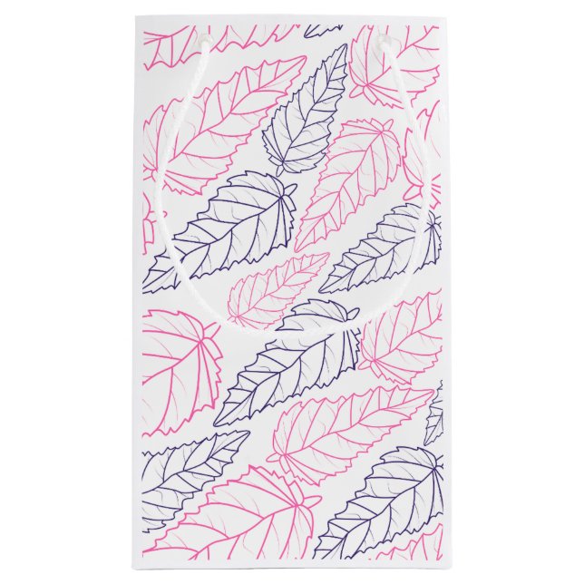 Löv Mönster Teckning Gift Bag (Baksidan)