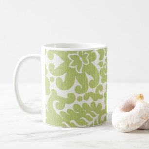 Löv mönster, tryckt grönt kaffe mugg