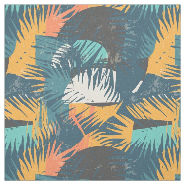 Löv Mönster Tyg (Provkarta)