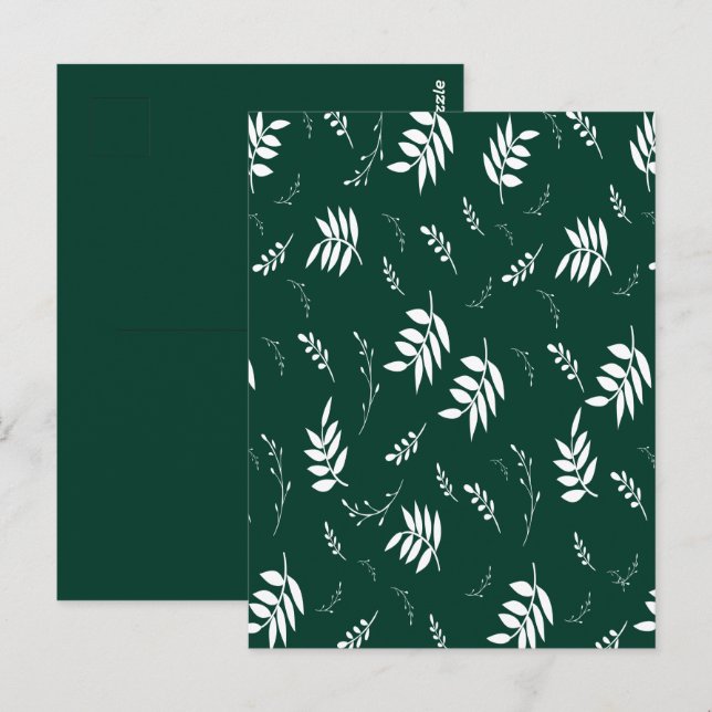 löv mönster vykort (Fram/baksida)