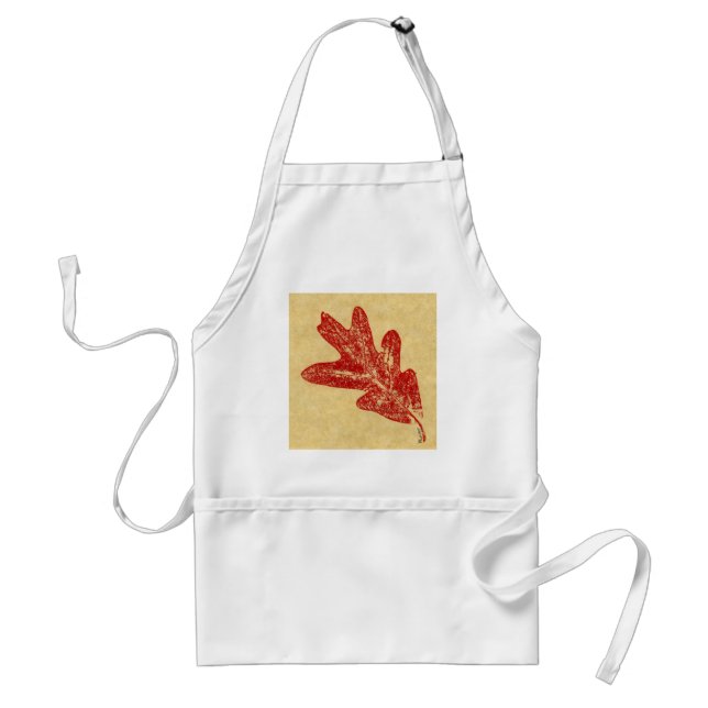 Löv naturutskriften Apron Förkläde (Framsidan)