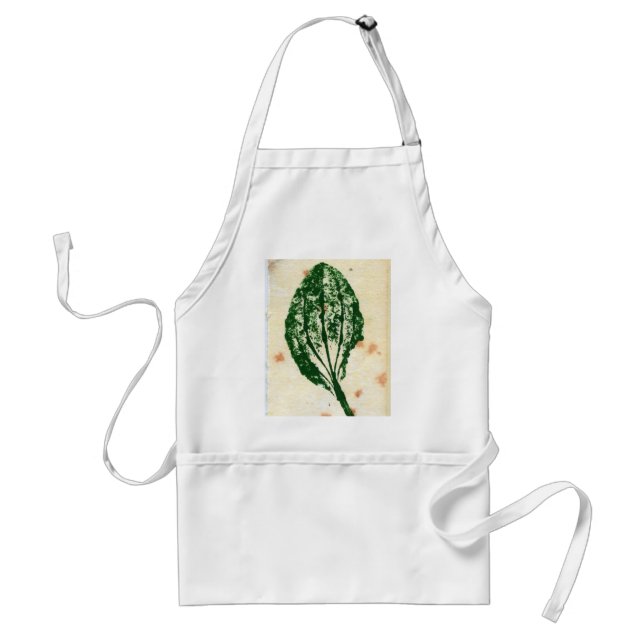 Löv naturutskriften Apron Förkläde (Framsidan)