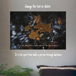 Löv och akvarier i mörk vatten poster