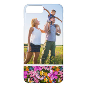 Löv och blommor för beställnings- foto tropiska