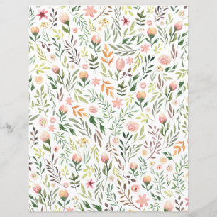 Löv och blommor i Böhmen Watercolor