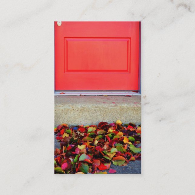 Löv och dörr visitkort (Framsida)