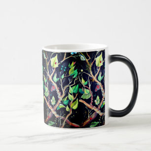 Löv- och fjärilmålning magisk mugg