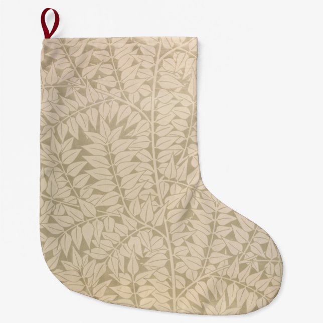 Löv och Gren Mönster (av William Morris) Stor Julstrumpa (Framsidan)