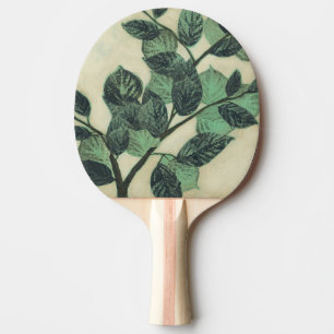 Löv och Grenar på Cream-bakgrunden Pingisracket