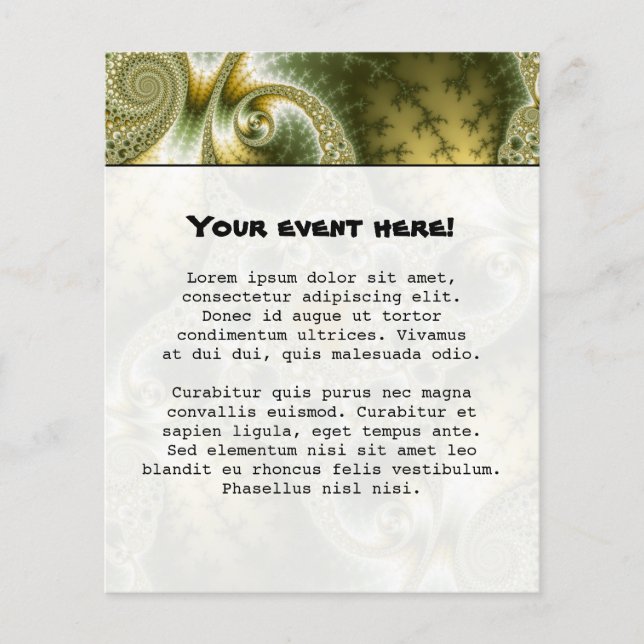 Löv och Guld - Fractal Art Flygblad (Framsidan)