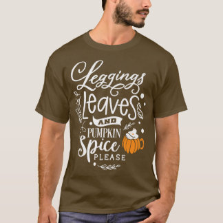 Löv och höstfällor med pumpor t shirt