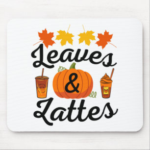 Löv Och Latte Höst Autumn Musmatta