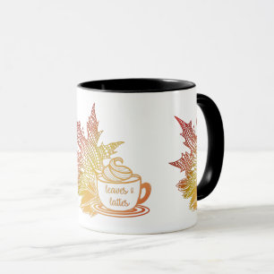 Löv och lattfyllnadskaffe Mugg