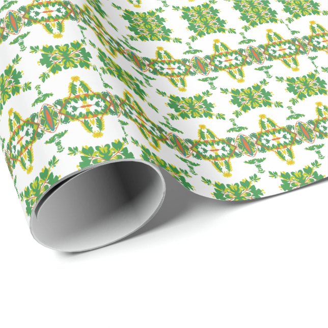 Löv och moln presentpapper (Rullad Hörn)