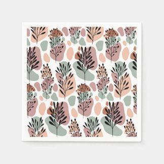 Löv och organiska former pappersservett