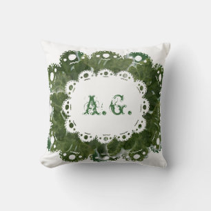 Löv och Snöre Monogramm Pillow Kudde