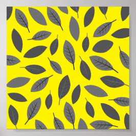 Löv över Gult Poster