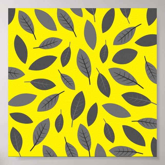 Löv över Gult Poster (Framsidan)