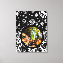 Löv på en höstmorgon canvastryck