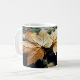 Löv på floden kaffemugg