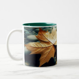 Löv på floden Två-Tonad mugg