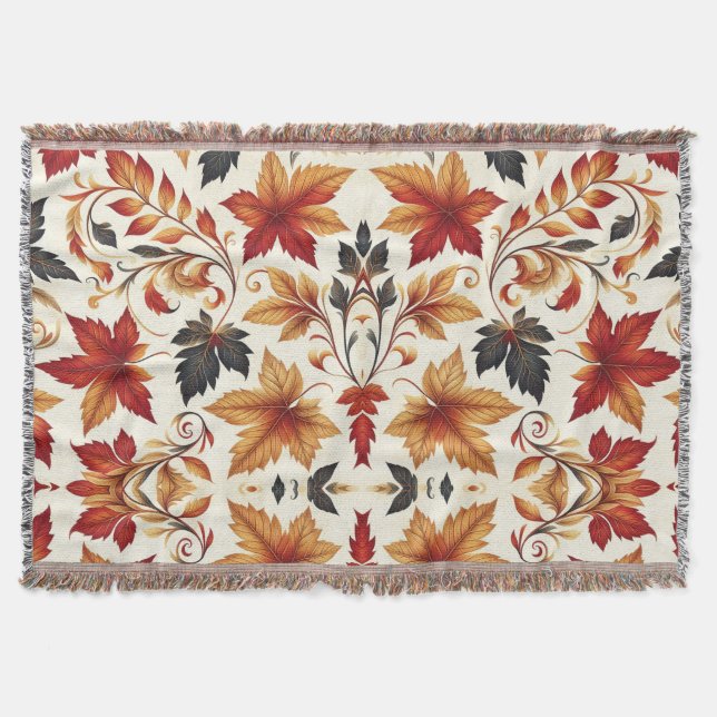 Löv på hösten filt (Framsidan)