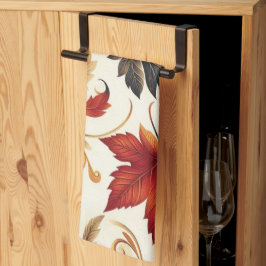 Löv på hösten kökshandduk