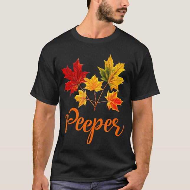 LÖV PEEPERS Fall Foliage Höst löv T Shirt (Framsida)