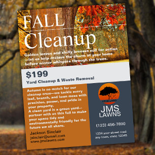 Löv Raking and Cleanup Reklamblad