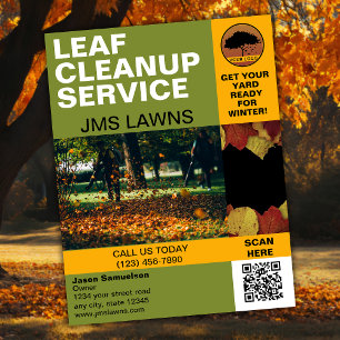 Löv Raking and Cleanup Reklamblad