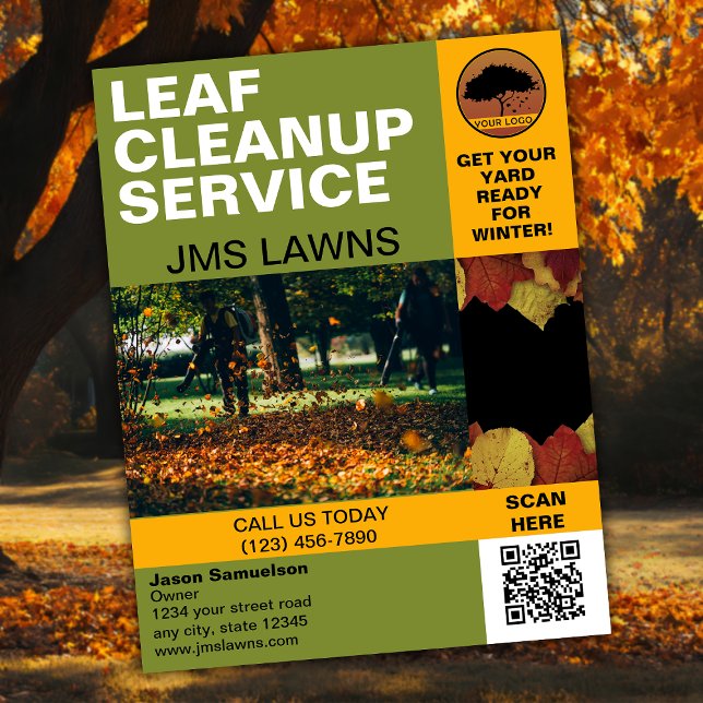 Löv Raking and Cleanup Reklamblad (Skapare uppladdad)