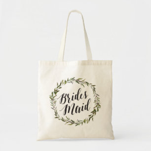 Löv Script Tote   Bridesmaid Tygkasse