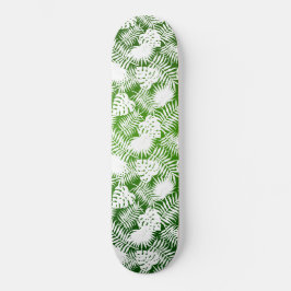 LÖV SEAMLESS MÖNSTER GRÖNT WHITE MINI SKATEBOARD BRÄDA 18,5 CM