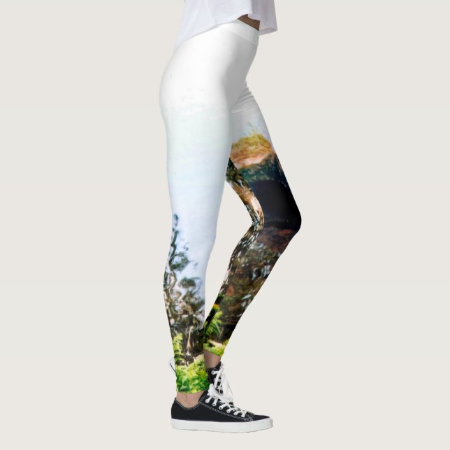 Löv, Sjö och loggar Leggings (Höger)