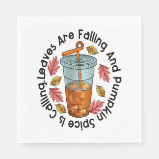 Löv sjunker och Pumpkin Spice ringer Pappersservett