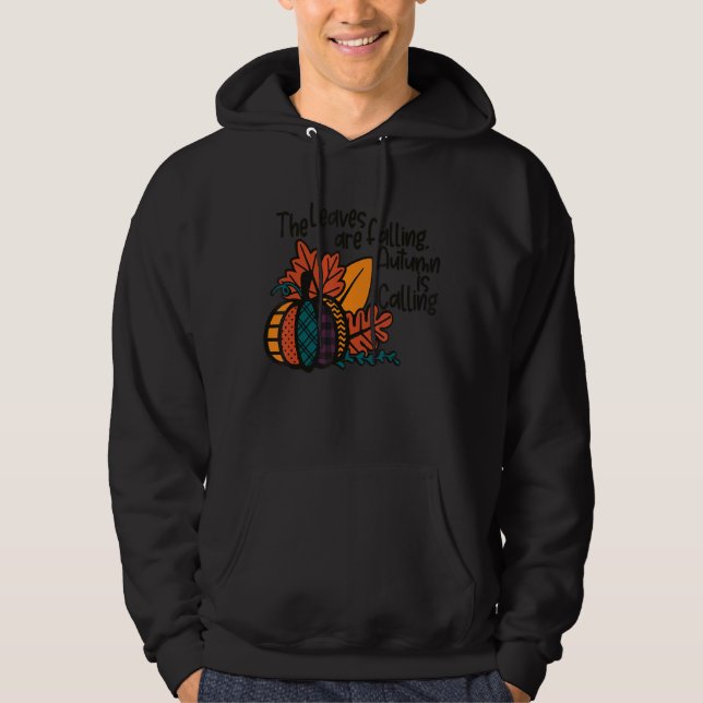 Löv sjunker Pumpkin Öl påstår att det faller Hoodie (Framsida)