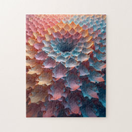 Löv som mönster i pastellform pussel