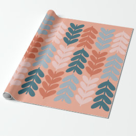 Löv & Stems Scandi Botanical Mönster  Blue Presentpapper