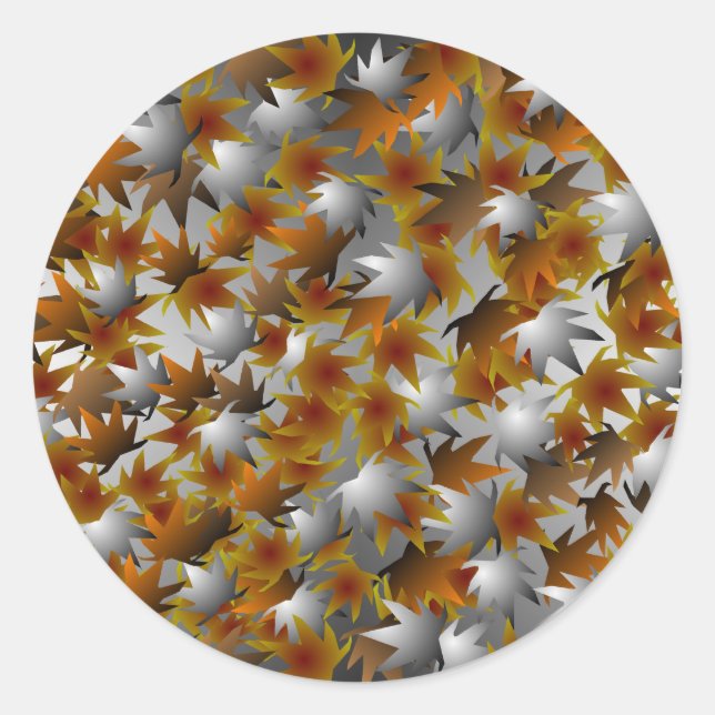 Löv Sticker Runt Klistermärke (Framsida)