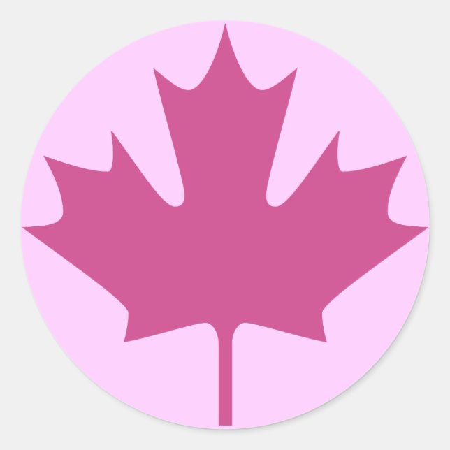 Löv Stickers Runt Klistermärke (Framsida)