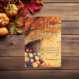 Löv Storm 2 Corinthians 9:15 Happy thanksgiving Kort