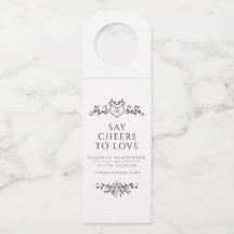 Löv, svart, vit personligt bröllp