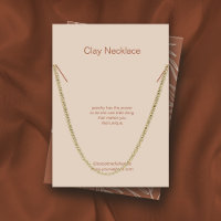 Löv Terracotta Jewelry Necklace Visning Card