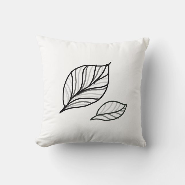 löv-utskrift kudde (Framsida)