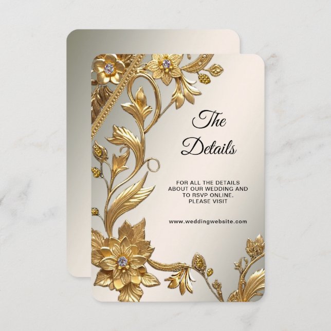 Löv-Vågigt-Blommigt--detaljkopplingskort Tilläggskort (Fram/baksida)