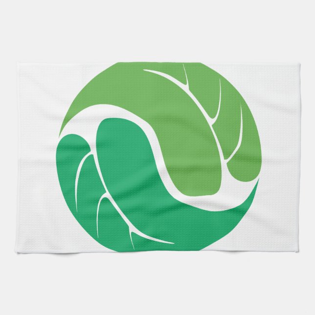 Löv Yin Yang Kökshandduk (Horisontell)
