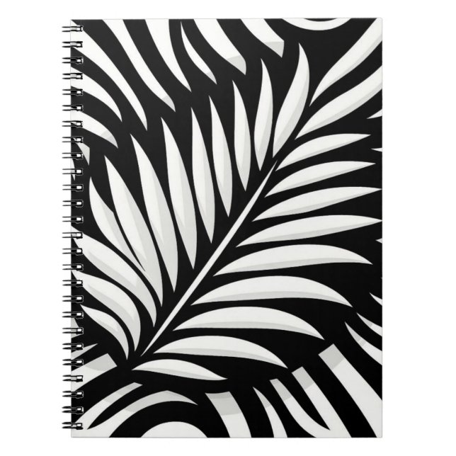 Löv Zebra ränder stil Anteckningsbok (Framsidan)