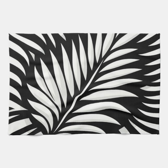 Löv Zebra ränder stil Kökshandduk (Horisontell)